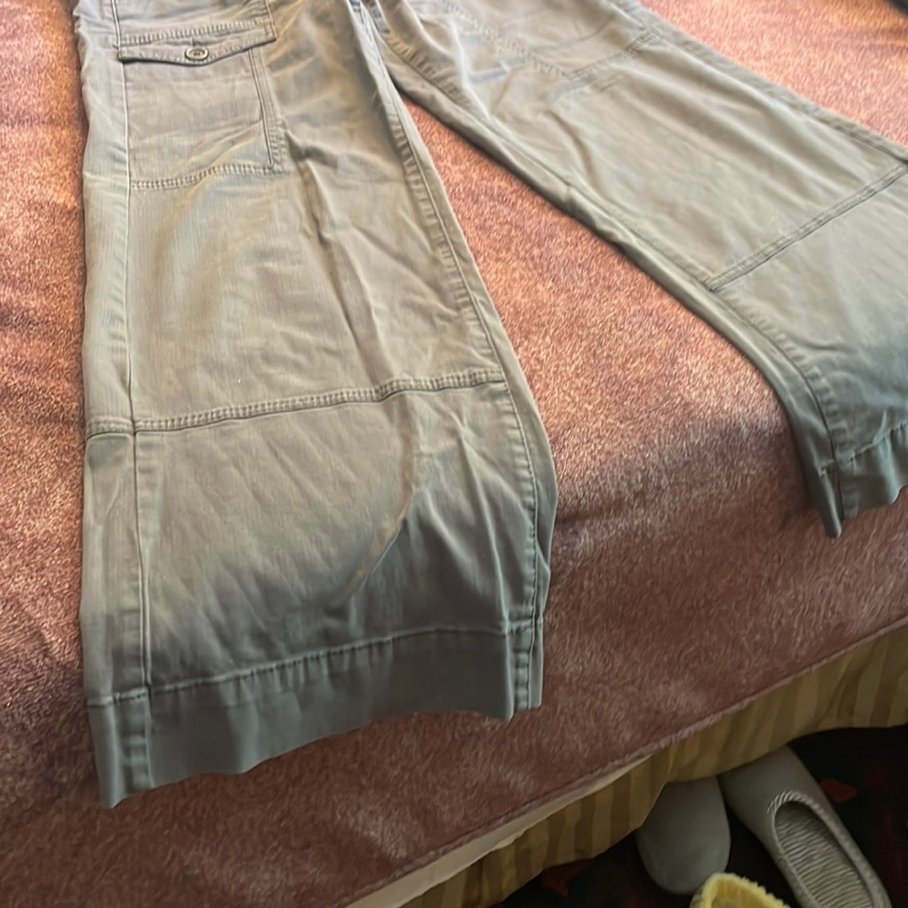 Anthropology side zipper wide leg pants.